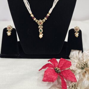Elegant Multistrand Pearl Necklace Set