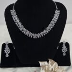 Dazzling Full American Diamond (CZ) Choker Necklace Set