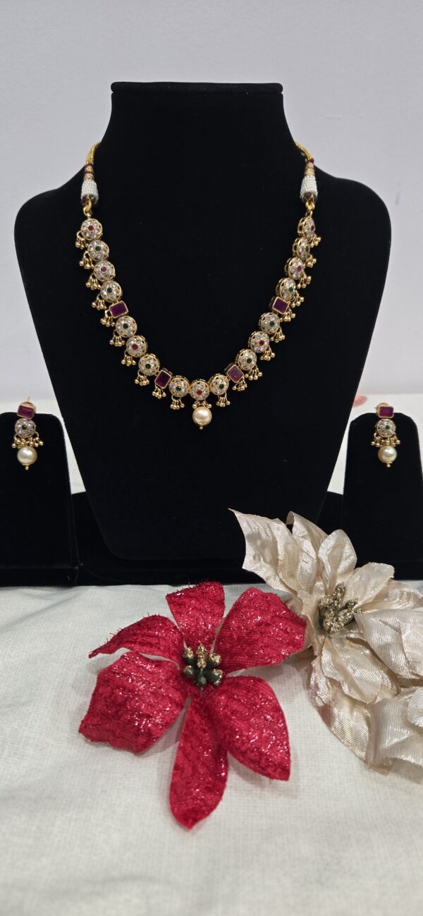 Kemp Stone Necklace Set |Traditional South Indian Jewelry